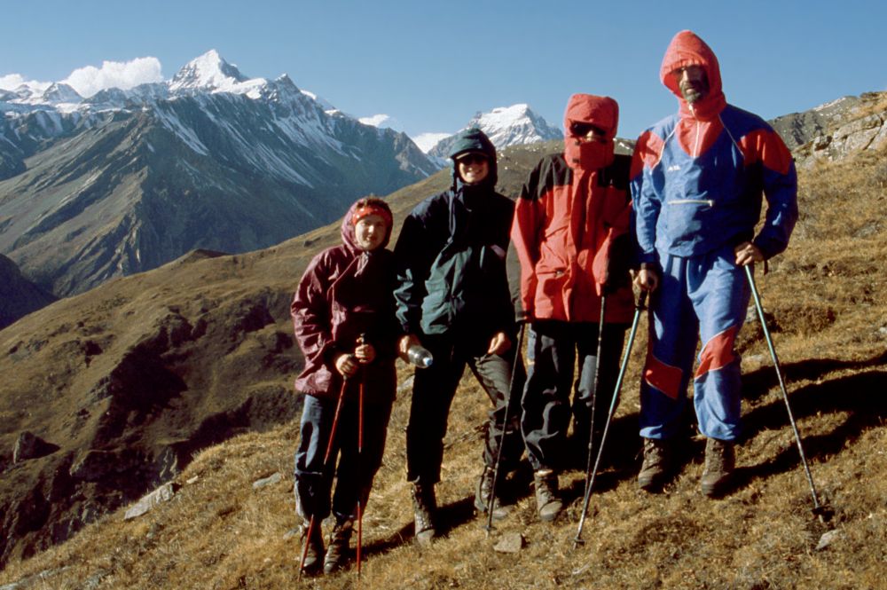 Aklimatizační výstup do 4500 metrů. Zleva Terka, Jirka, Maťa, Kleofáš