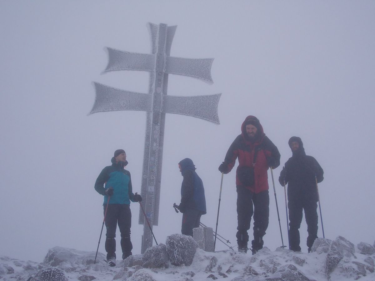 Na vrcholu hory Kľak (1352 m)