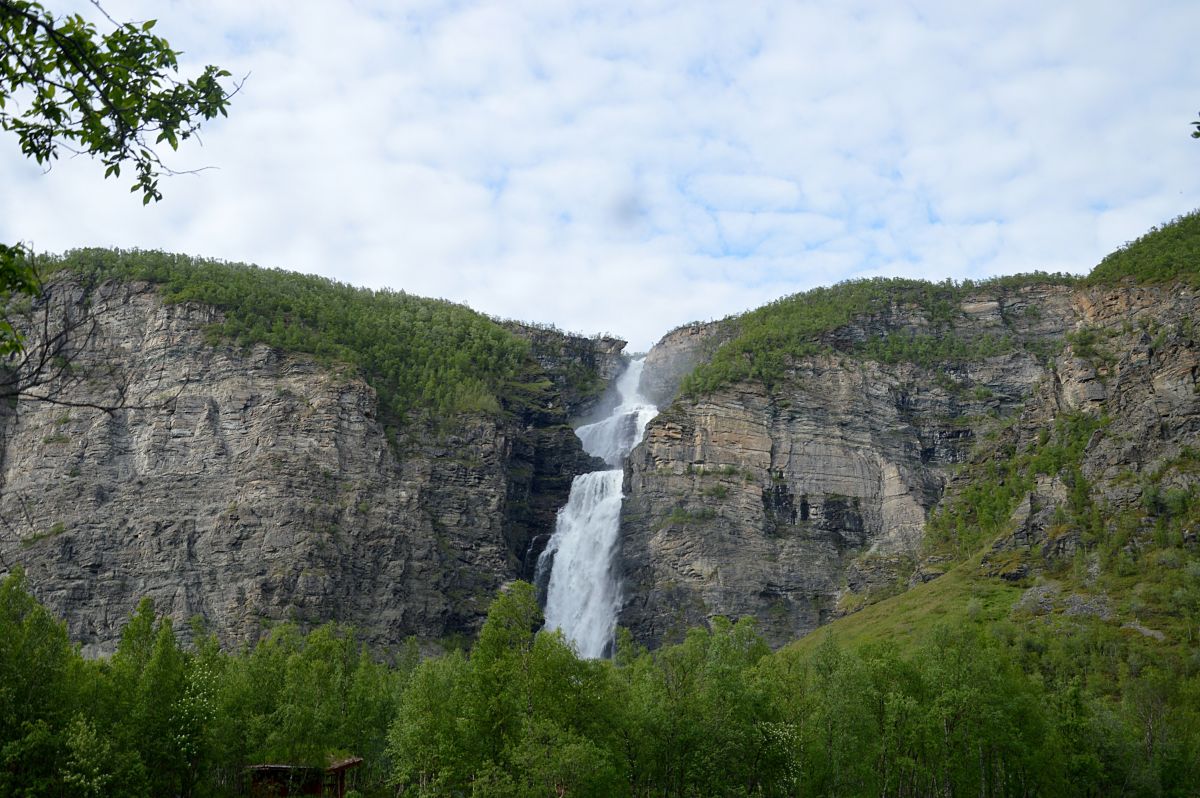 NP Reisa, vodopád Mollisfossen, prý jeden z největších v Norsku