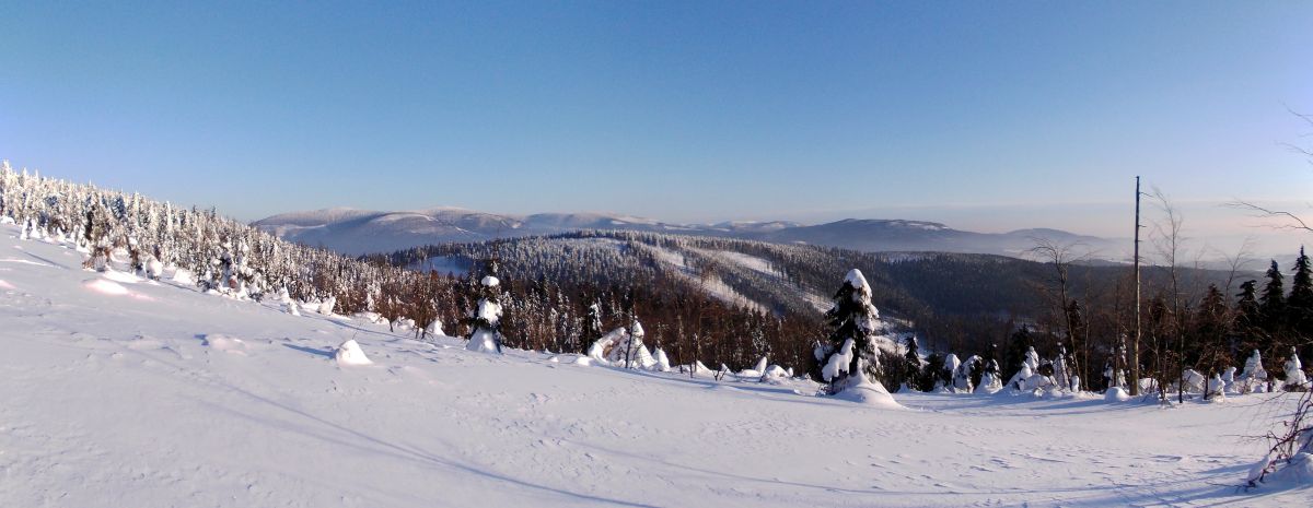 Panorama Jeseníků od Paprsku