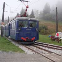 Popis: Horská tramvaj v sedle Voza
