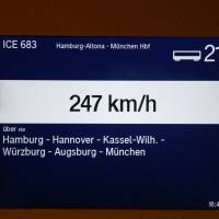 Popis: V ICE Hamburg - Mnichov, jedeme skoro 250 km/h