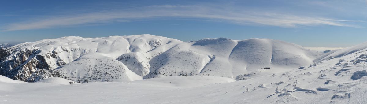 Panorama Raxu z pod Heukuppe