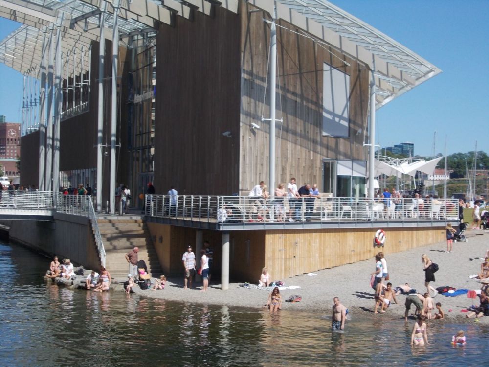 Oslo - moderní čtvrť Aker Bridgge