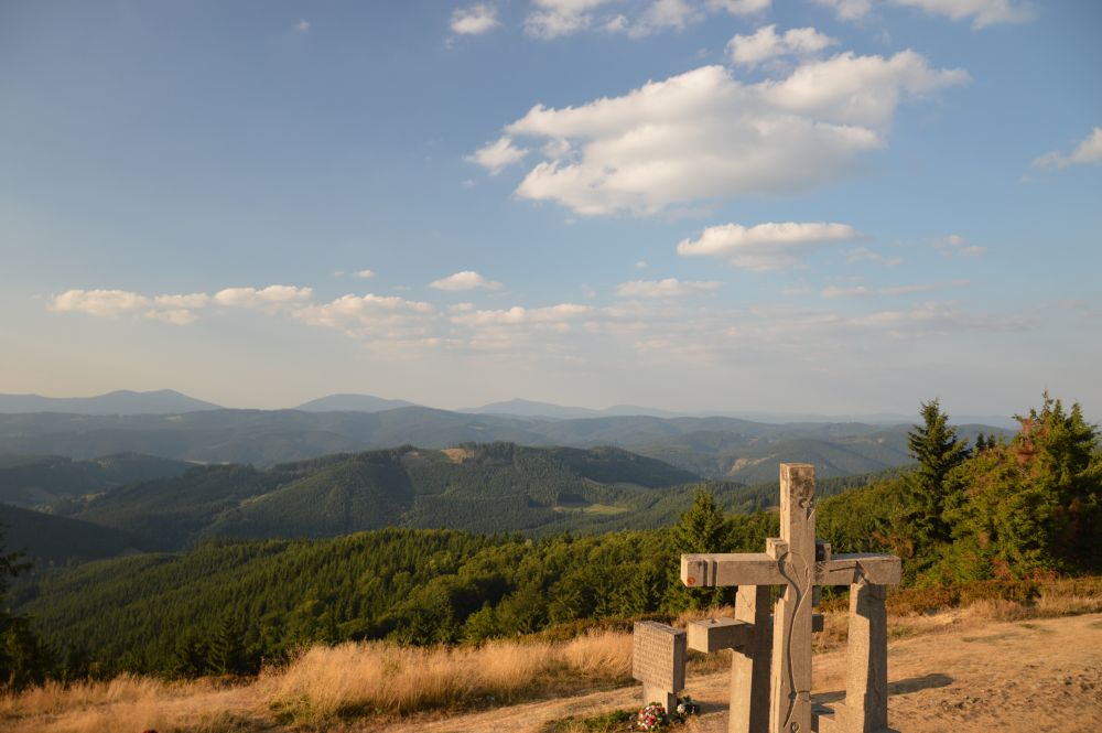 Hřeben Beskyd (Kněhyně, Smrk, Lysá hora) ze Ztracence