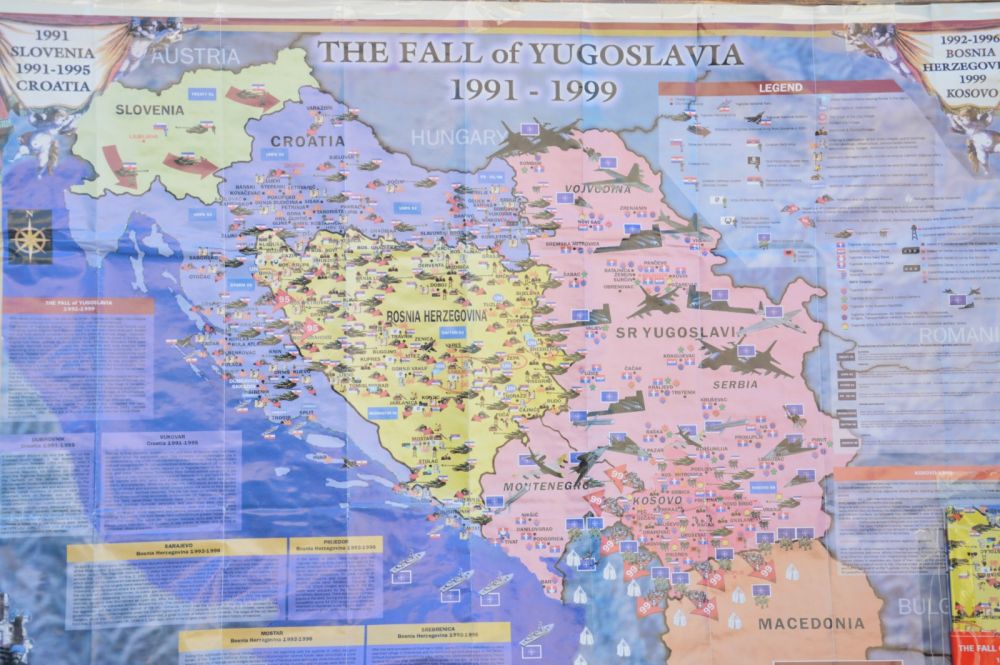 Mapa jugoslávkých válek