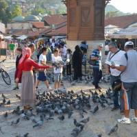 Popis: Sarajevo: úplný střed města Baščaršija