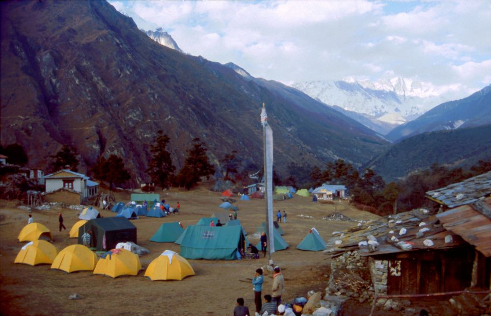 Tábor u klášter Thyangboche (Tengboche)