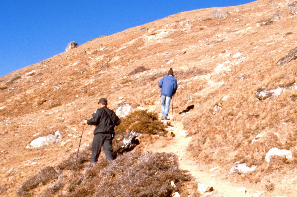 Výstup na Gokyp Peak, nejvyšší bod našeho putování (Jirka a Ruda)