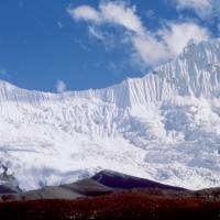 Popis: Ledovcový val pod Ama Dablam