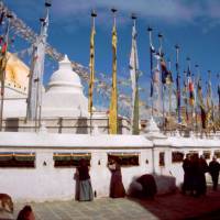 Popis: Káthmándú, Budhanath, obrovská buddhistická  stupa