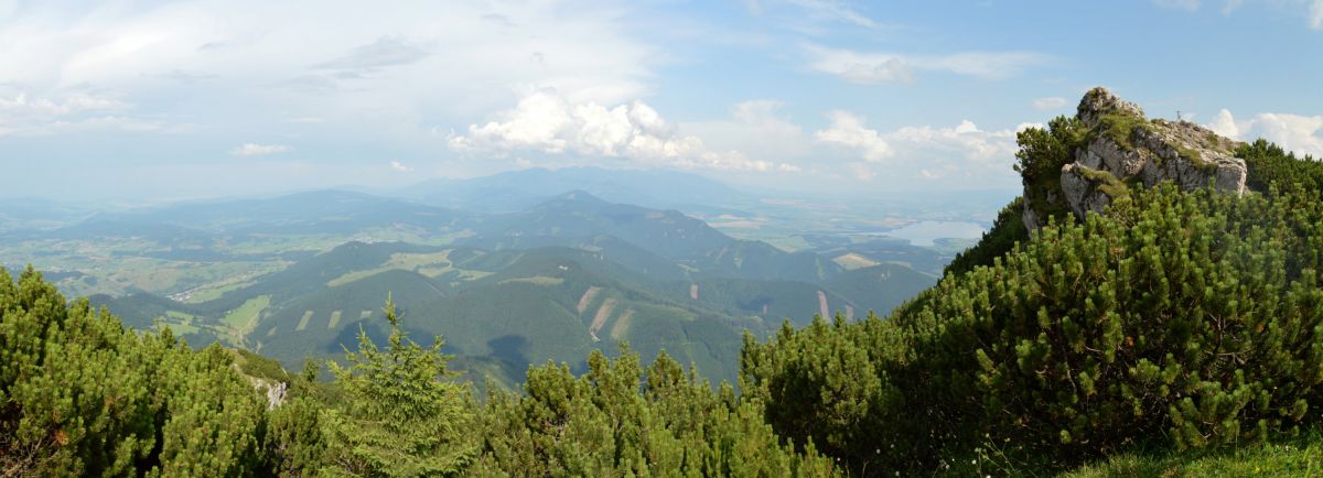 Z Veľkého Choče pohled na Tatry