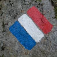 Popis: Francouzská vlajka, která značí hranice národního parku