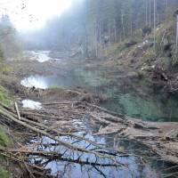 Popis: Račková dolina, malá přehrada