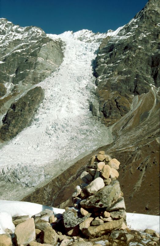 Langtang: ledovec pod Langtang Lirung