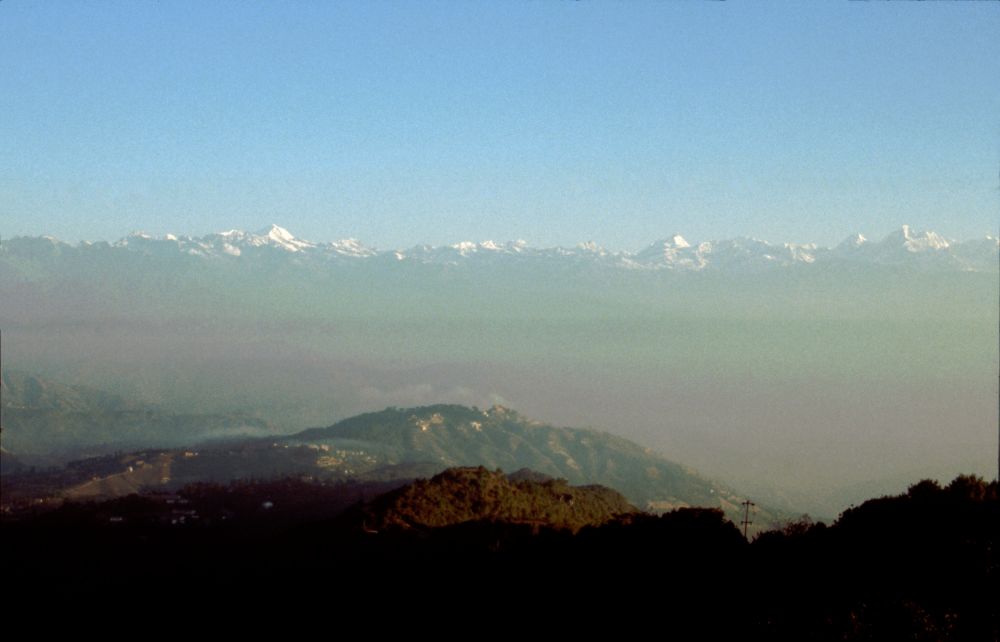 Vyhlídkový bod Nagarkot: ranní pohled na Langtangský Himaláj