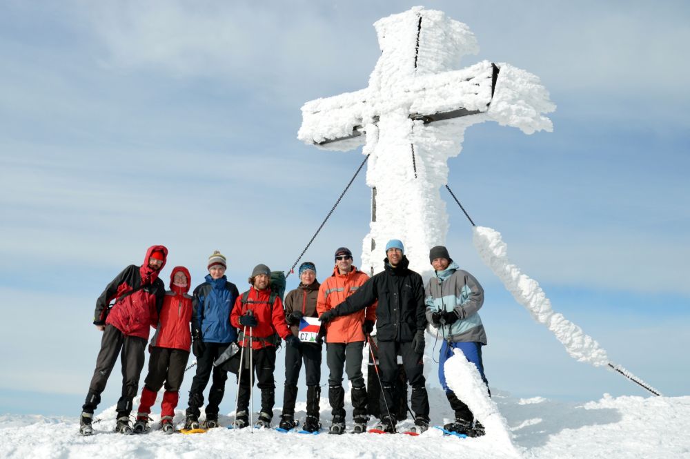 Hochschwab (2277m), společná vrcholová fotka