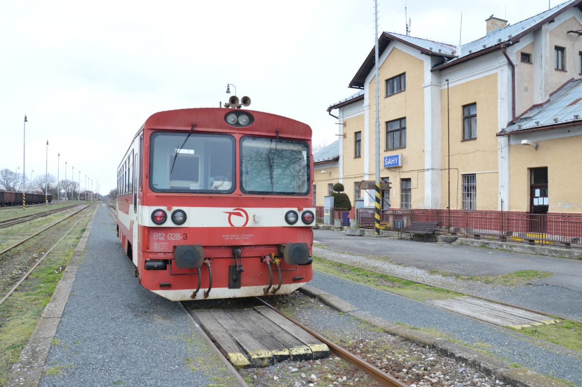 Šahy, nádraží, závěr pěšího putování přes Vyšehradské vrchy a Börzsöny.