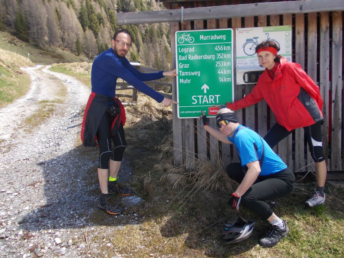 U Sticklerhütte, začátek Murské cyklostezky