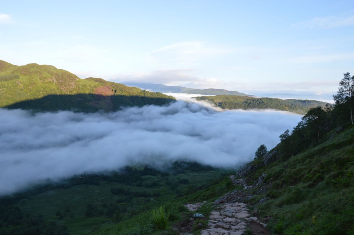 Výstup na Ben Nevis, údolí Glen Nevis