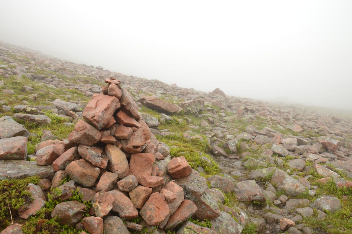 Cairngorm, v sedle  Lairig Ghru