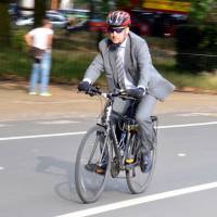 Popis: Londýn, cyklisté všude