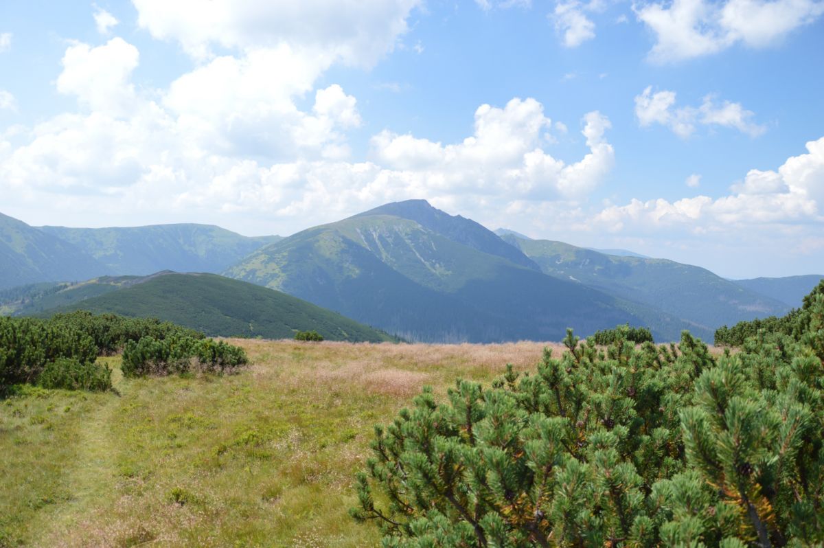 Na vrcholu Rovna Hoľa, pohled na Ďumbier