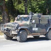 Popis: Pravoslavý klášter Veliki Dečani u Dečani v Kosovu; už řadu let hlídán vojáky KFOR
