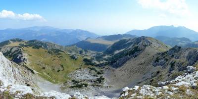 Popis: Ljumbardská planina, hora Žuty kamen, pohled k severu
