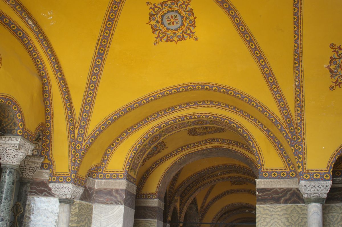 Istanbul, chrám Hagia Sofia, stropy