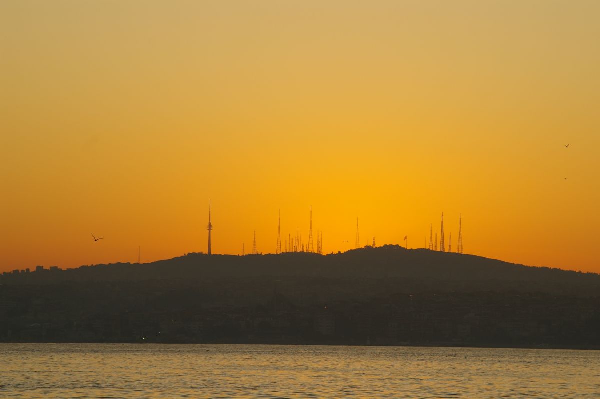 Istanbul, evropská část, výhled na východ slunce v Asii