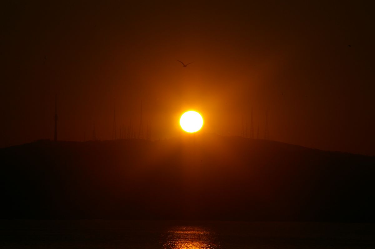 Istanbul, evropská část, výhled na východ slunce v Asii