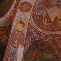 Popis: Kapadocie, Göreme, freska v jednom kláštěru ve skále