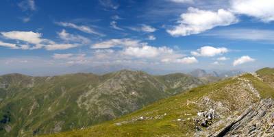 Popis: Šar planina, vzadu Titov vrv