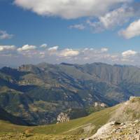 Popis: Šar planina, pohled z vrcholu Titov vrv (nejvyšší hora pohoří) k severu