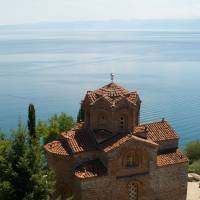 Popis: Ohrid, na břehu Ohridského jezera