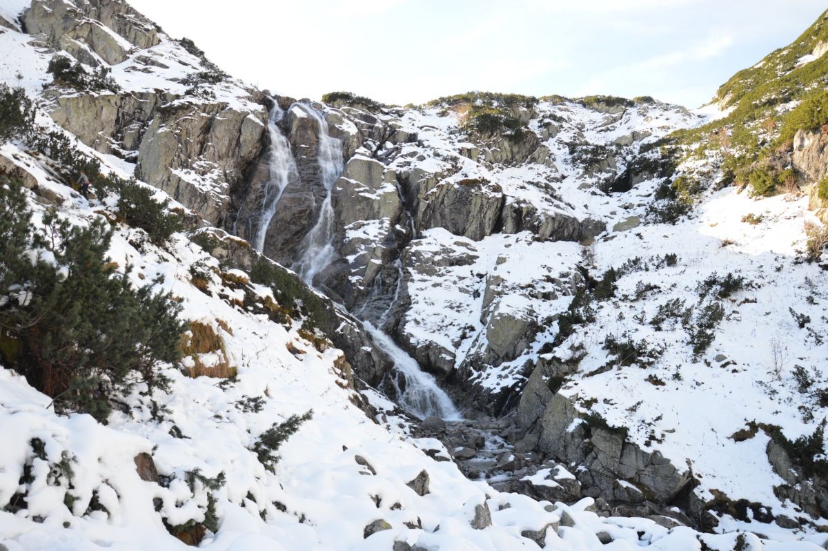 Údolí Roztoki, vodopád Siklava, nejmohutnější v celých Tatrách