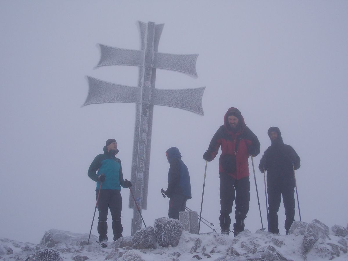 Na vrcholu hory Kľak (1352 m)
