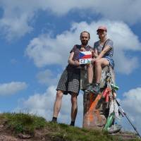 Popis: Na Midžoru, na nejvyšším bodu Srbska (2169 m); odpoledne tu jsou mraky