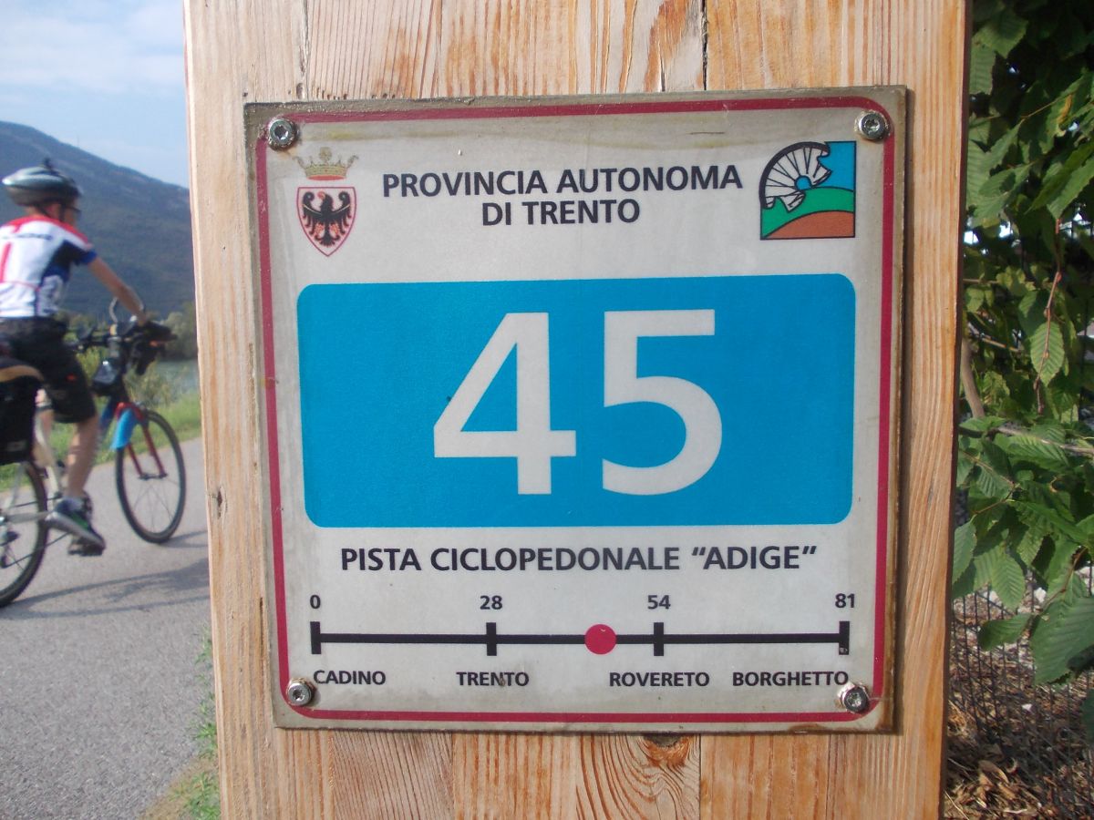 Cyklomilník v provinci Trento
