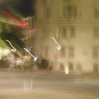 Popis: Noční krátká cyklojízda po Vídni (při přestupu z vlaku na vlak)