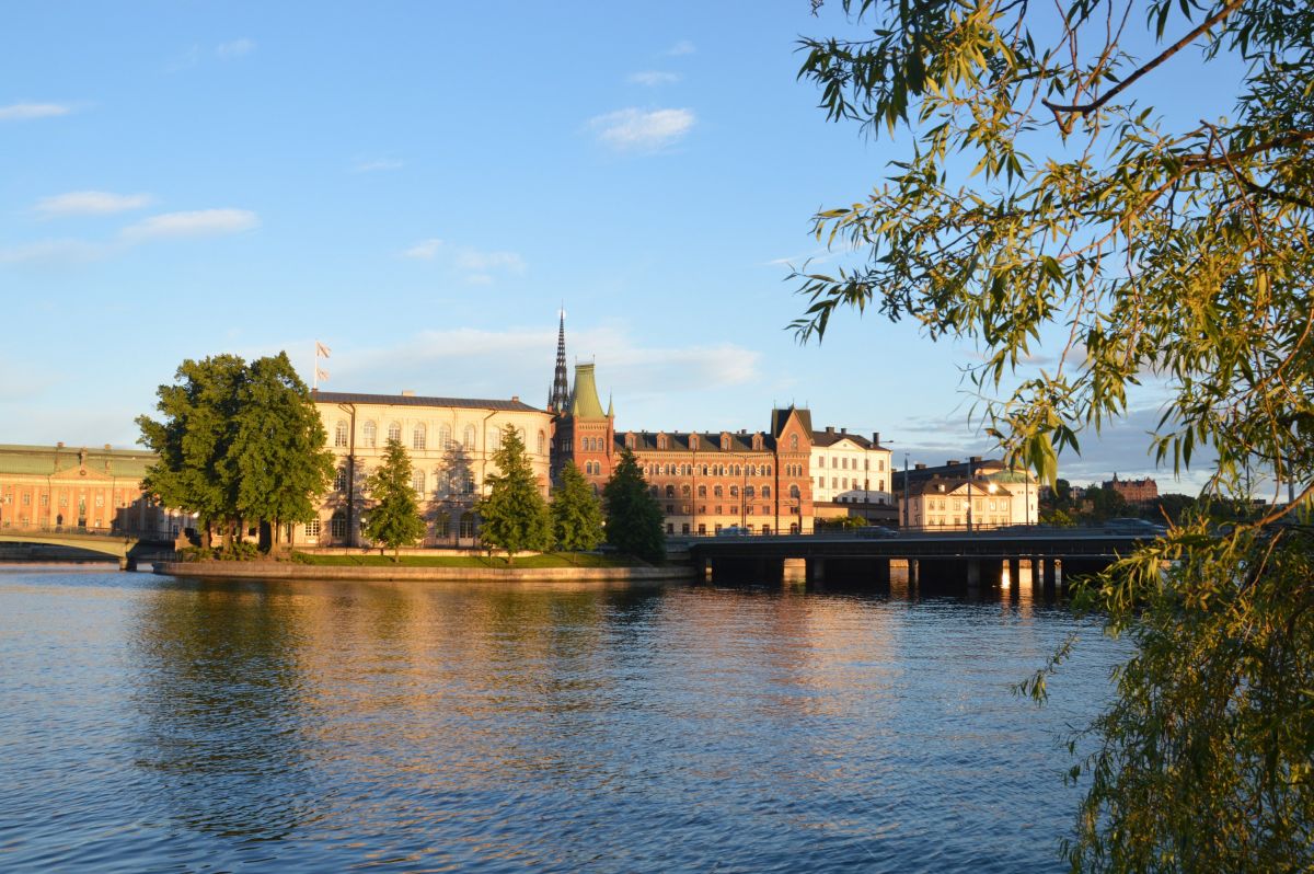 Stockholm, přestup na noční vlak až do Kiruny, poslední západ slunce (před polárním dnem)