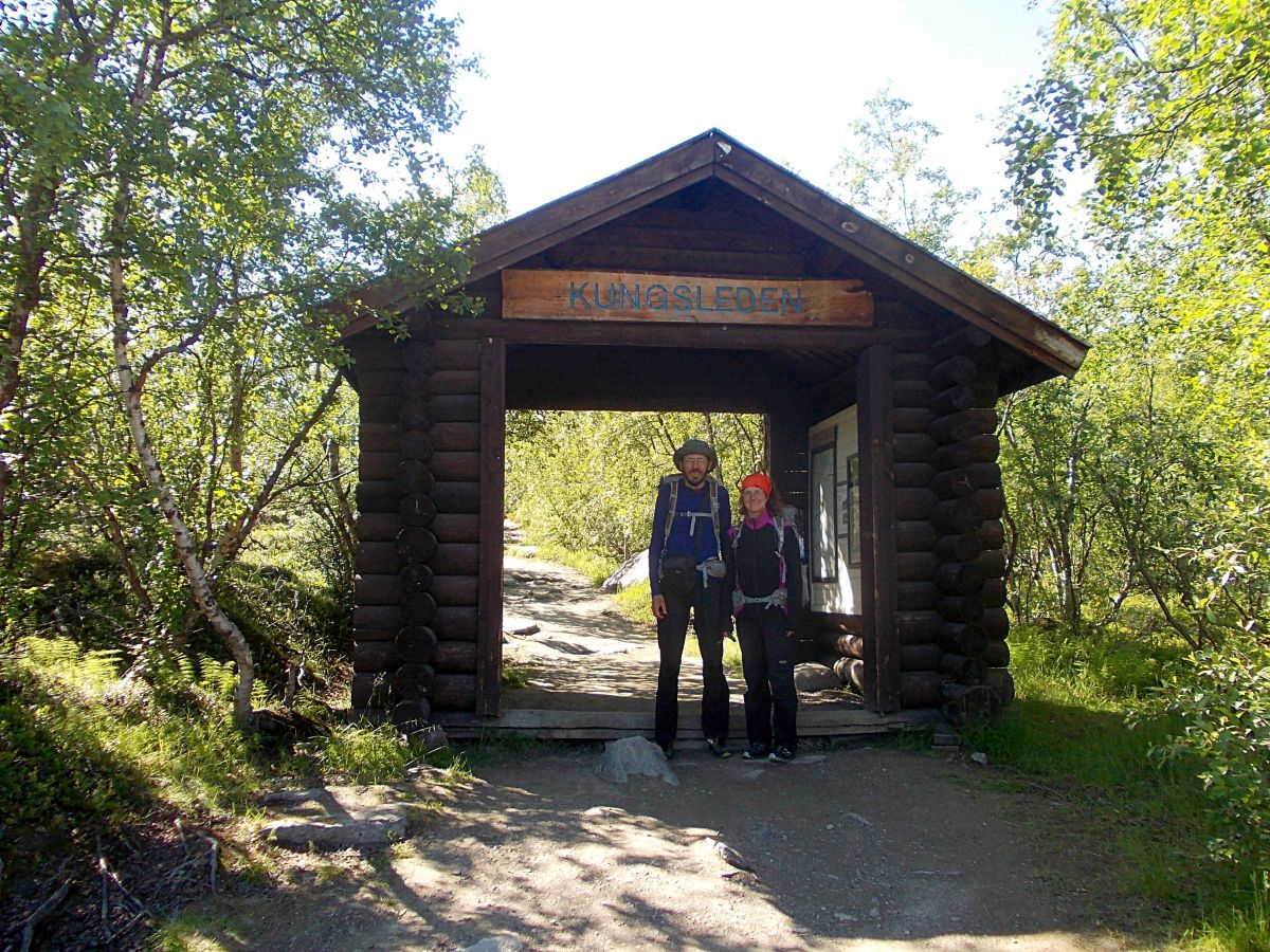 Abisko, u centra Abisko, kde začíná dálková pěší cesta Kungsleden