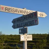 Popis: Rozcestí na norské části cesty