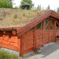 Popis: NP Reisa, návštěvnické centrum parku, vše zamčené