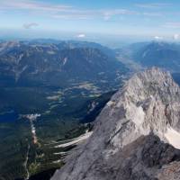 Popis: Pohled z Zugspitze do Německa