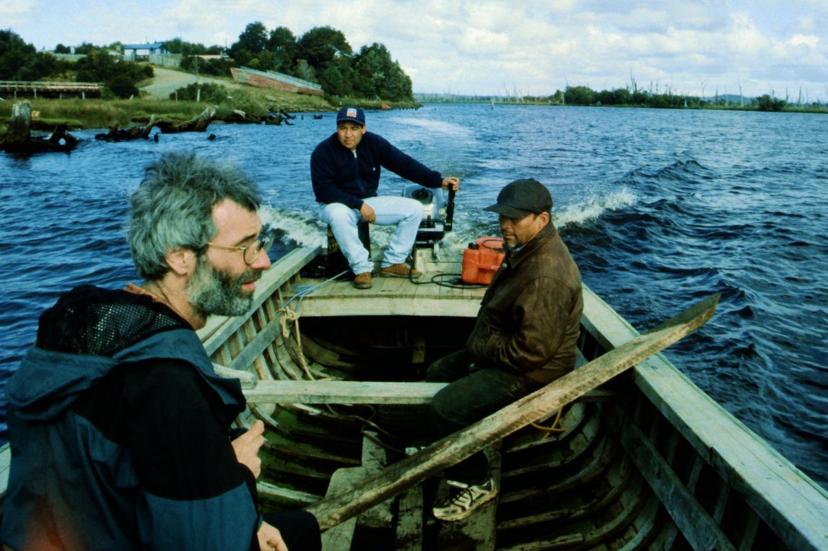 Chiloe, Chepu, převozník přes řeku