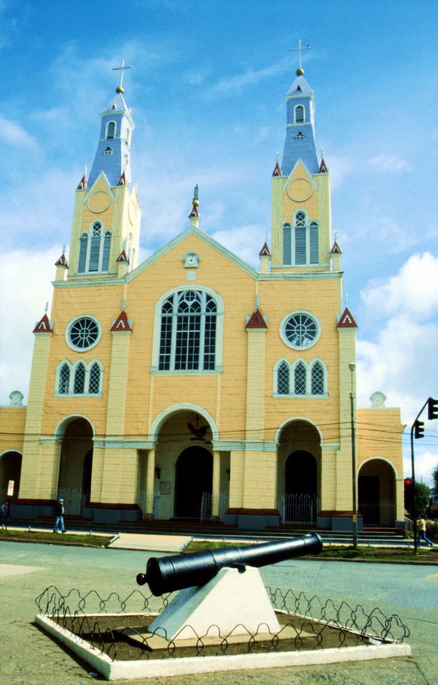 Chiloe, katedrála ve městě Castro