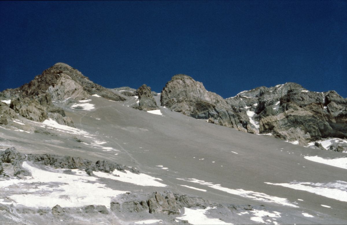 vrchol Aconcagui z Nido de Condores