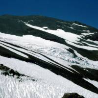 Popis: Sopka San Jose, pohled na k vrcholu
